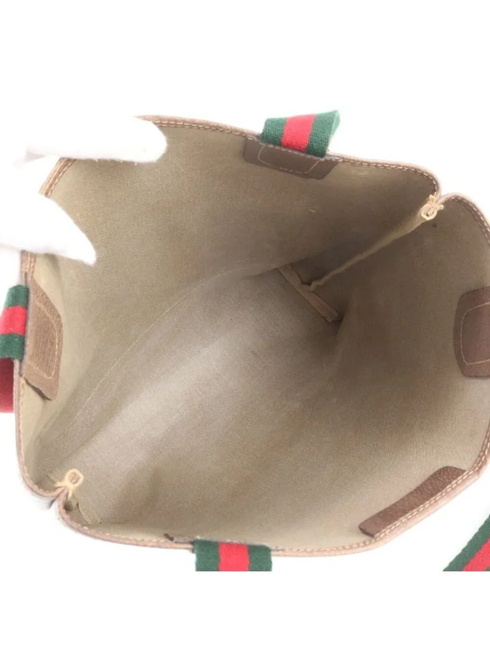 Gucci GG Split Sherry Line Leather Tote Shoulder